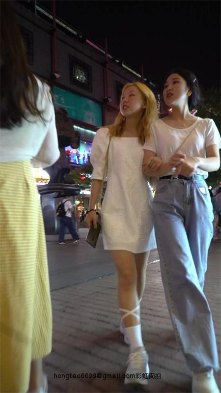 【YZWCD】YC301金发白裙小姐姐白色蕾丝边内裤透心凉CD！