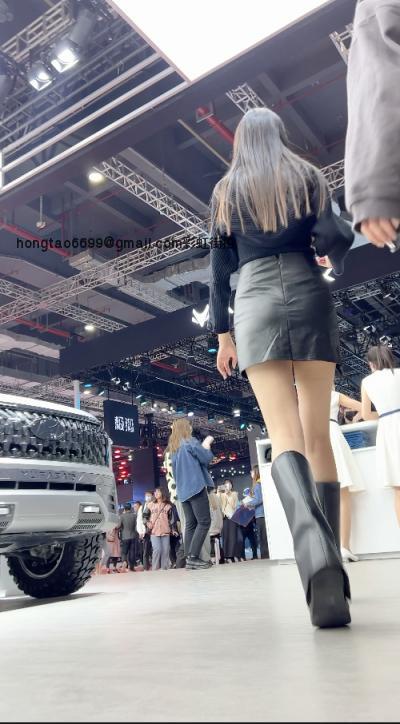 ⭐2023上海车展抄底⭐4-一起欣赏美女长腿车模们的裙底！