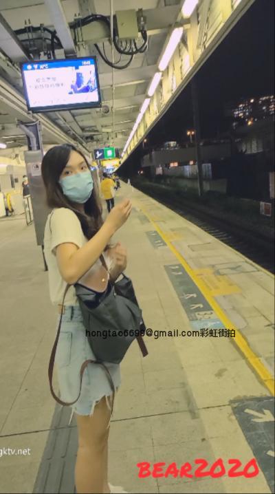 【bear系列CD】7.地铁跟拍可爱牛仔裙MM抄底蕾丝白内内