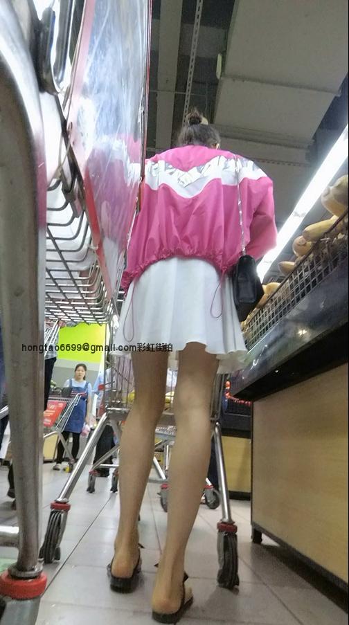 【vis系列CD】70-粉红外套白裙性感黑白底美少妇